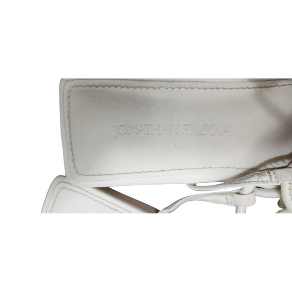 Jonathan Simkhai Susan Ivory Leather Wrap Sandal Size 5.5/EU 36 - Picture 10 of 12